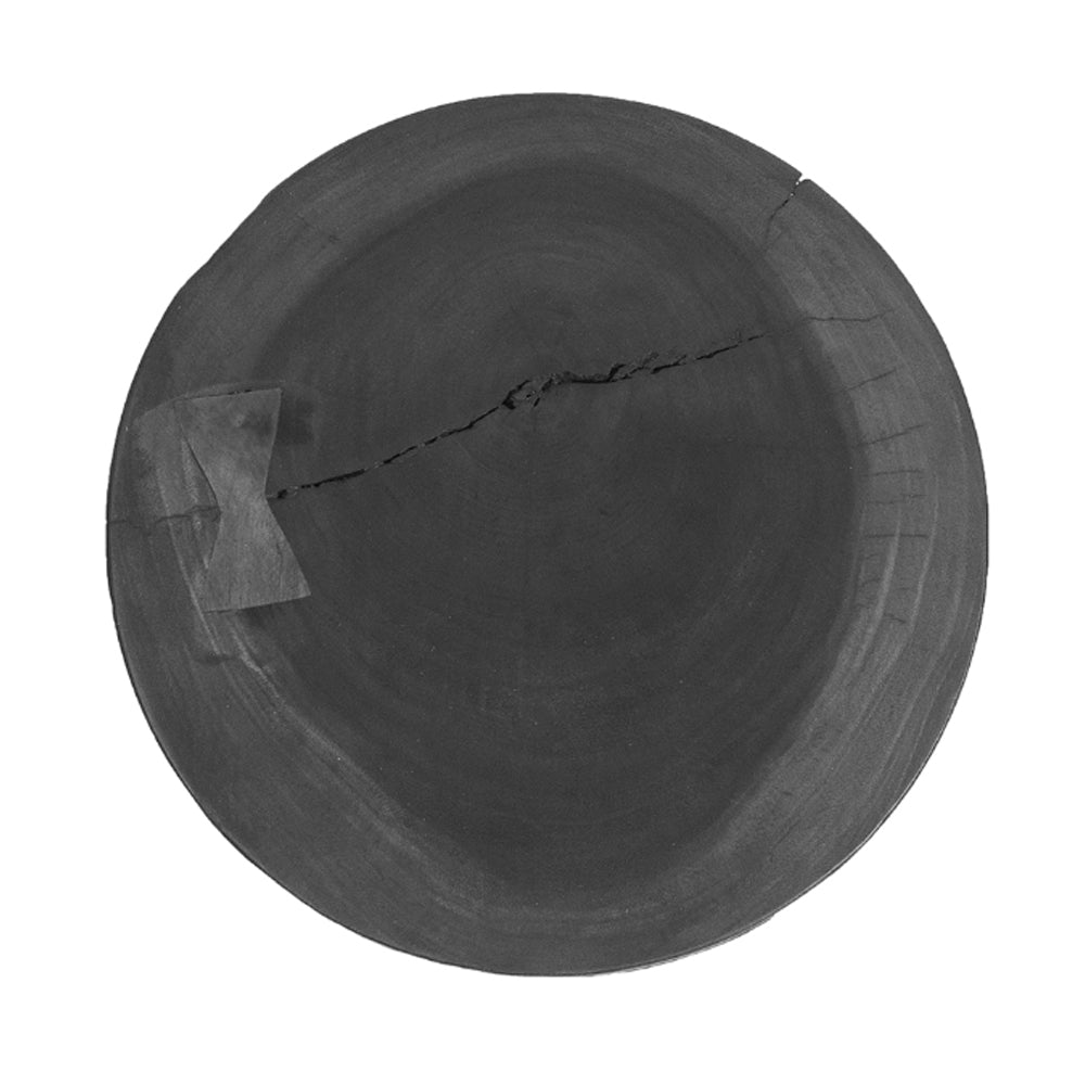 Artekko Woody Βοηθητικό Τραπέζι από Ξύλο Suar Μαύρο (32x32x42)cm ARTEKKO