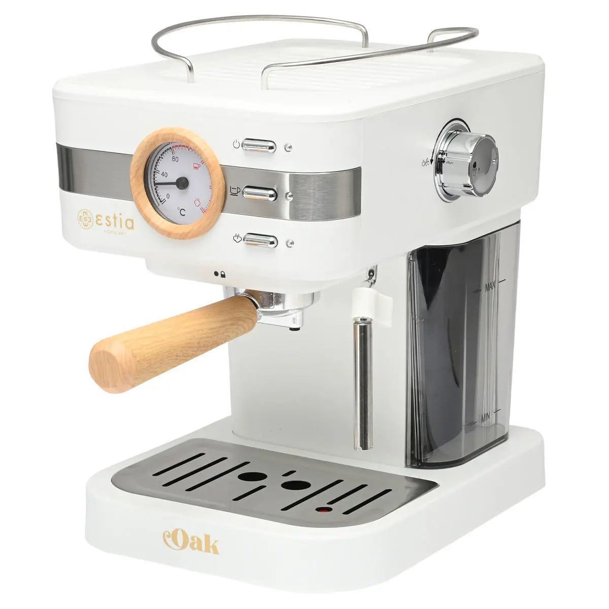 ΜΗΧΑΝΗ ESPRESSO ESTIA OAK 950w 15 bar 1.2lt ΛΕΥΚΗ