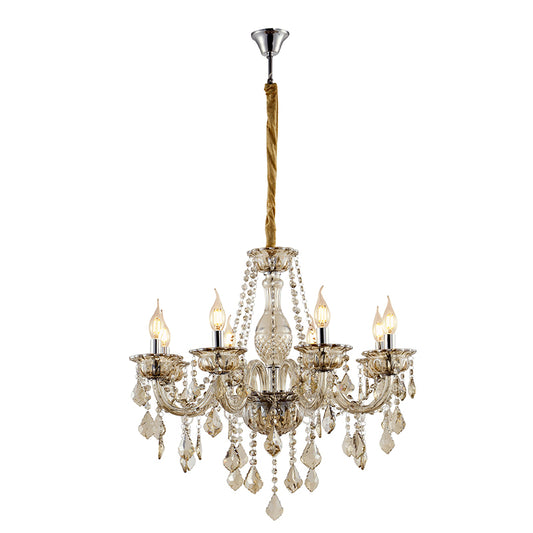 Artekko Chandelier Champ Πολυέλαιος 8φωτος Σαμπανιζέ Κρύσταλλο (70x70x60)cm ARTEKKO