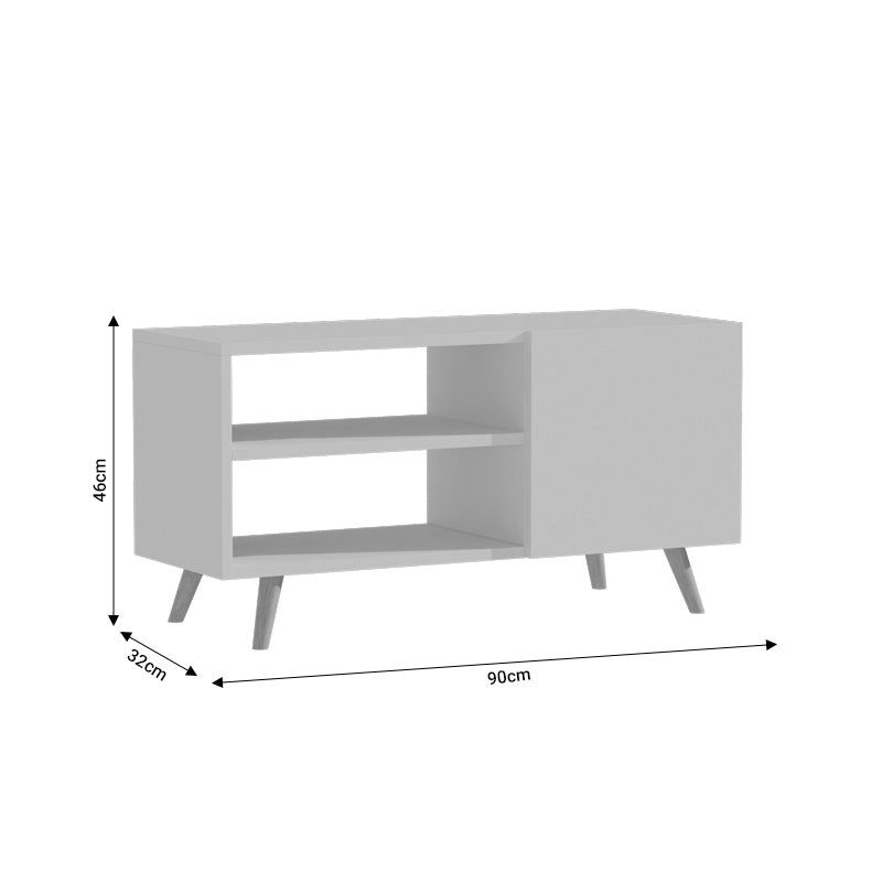 Έπιπλο τηλεόρασης Orianne pakoworld μελαμίνης καρυδί-wenge 90x32x46εκ pakoworld