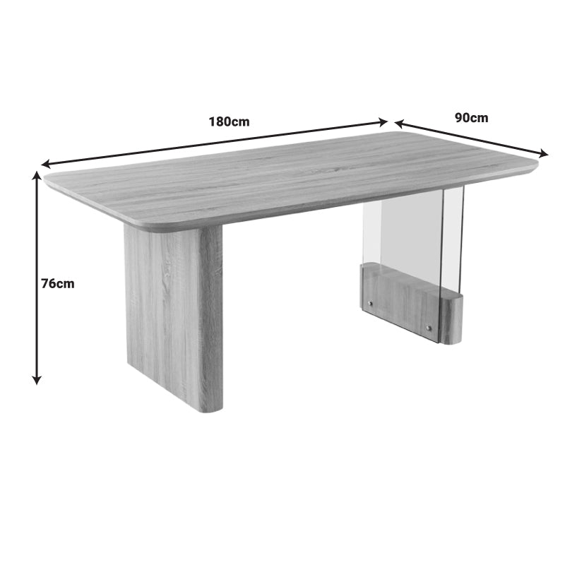 Tραπέζι Faghan pakoworld καφέ mdf 180x90x76εκ pakoworld