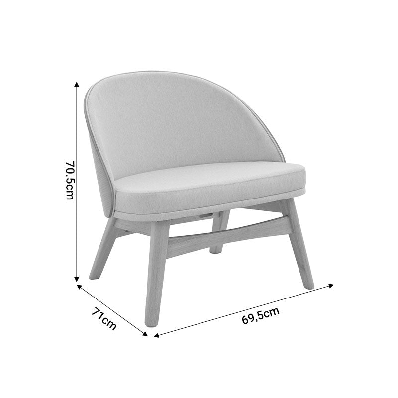 Καρέκλα Sarian pakoworld μπεζ ύφασμα-rubberwood φυσικό πόδι 69,5x71x70.5εκ pakoworld