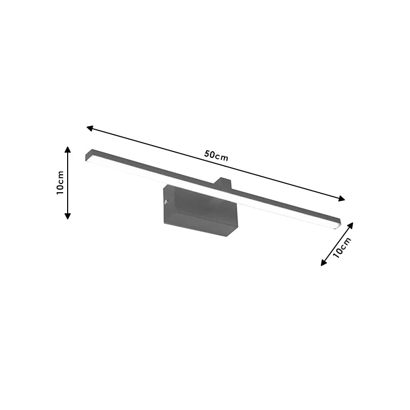 Φωτιστικό τοίχου-απλίκα PWL-1054 pakoworld LED 6W μαύρο 50x10x10εκ pakoworld