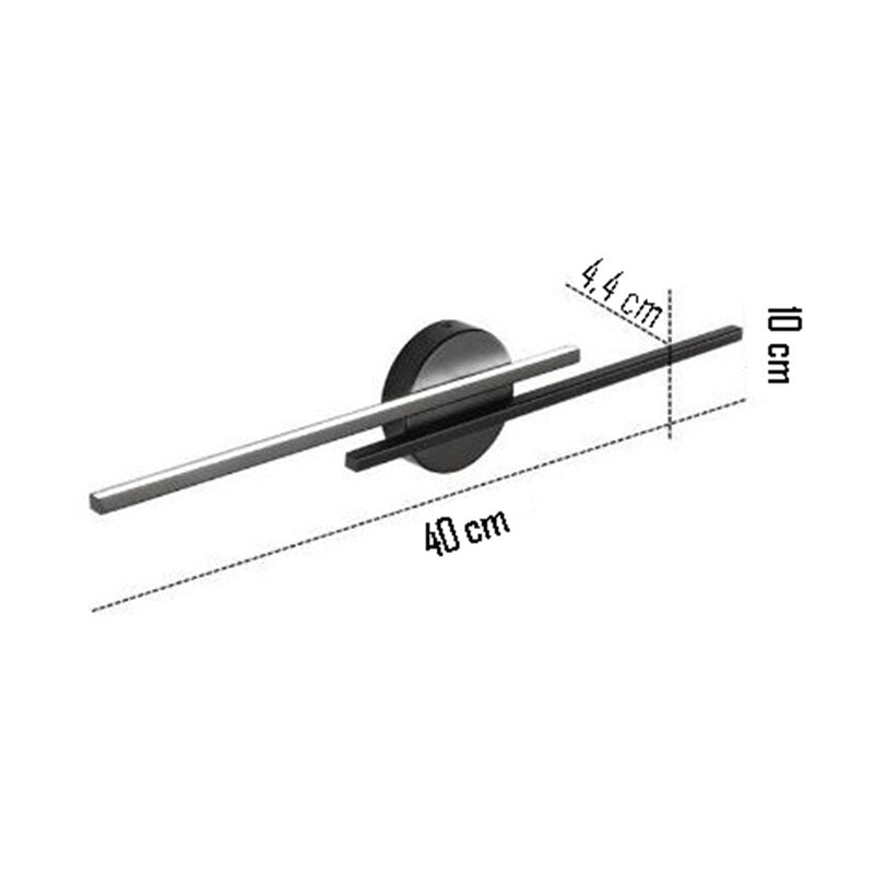 Φωτιστικό τοίχου-απλίκα PWL-1138 pakoworld LED μαύρο 40x10x6εκ pakoworld