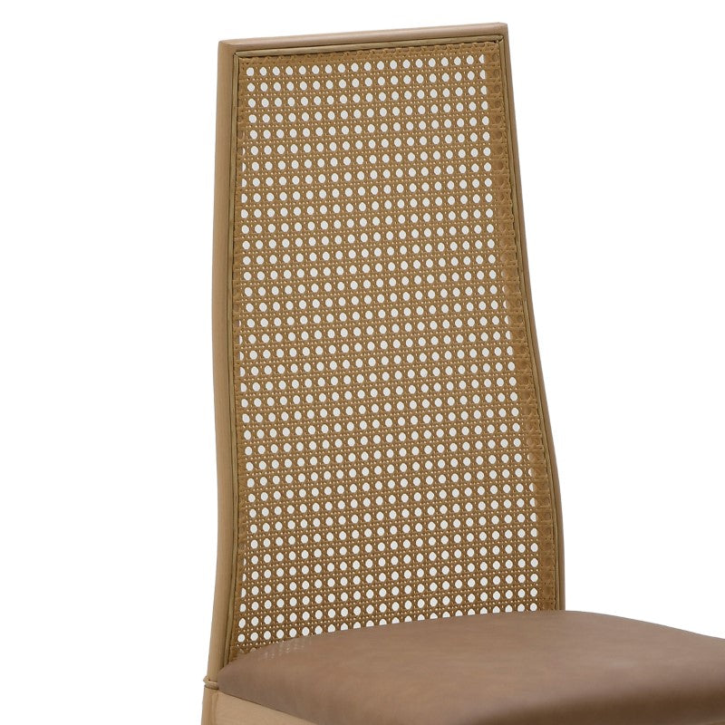 Καρέκλα Lasmipe Inart καφέ pu-rattan 40x49x96εκ INART