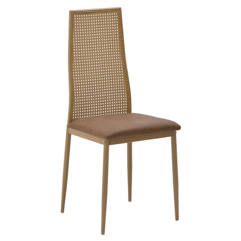 Καρέκλα Lasmipe Inart καφέ pu-rattan 40x49x96εκ INART