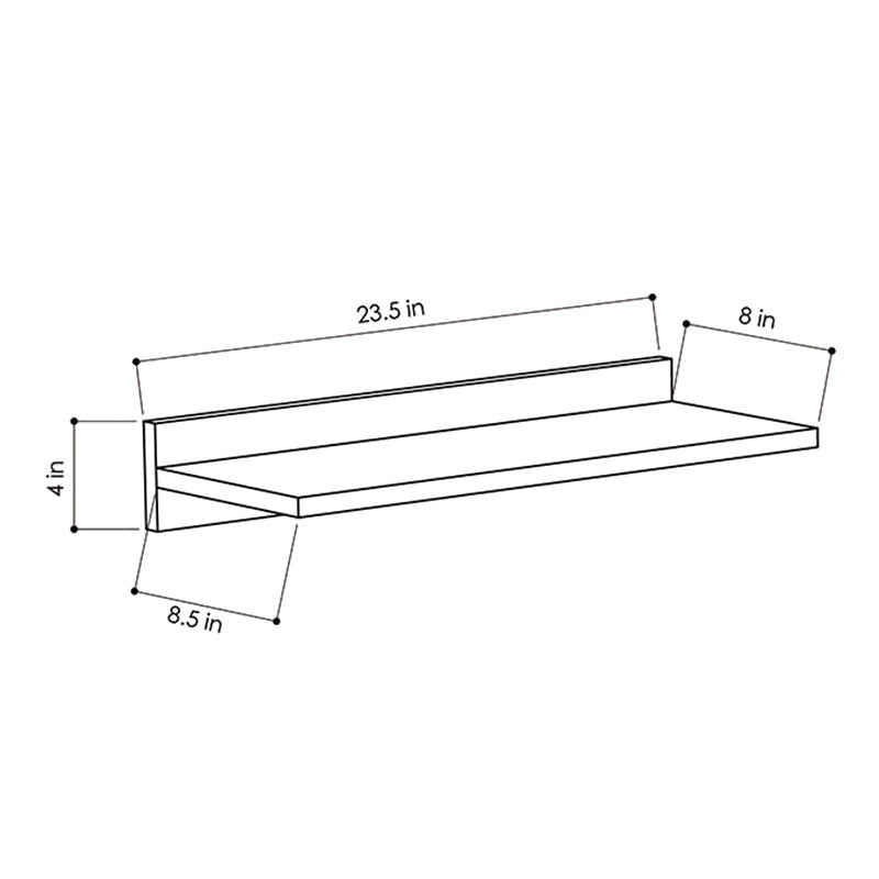 Ραφιέρα τοίχου Duz pakoworld χρώμα φυσικό 60x22x10εκ pakoworld