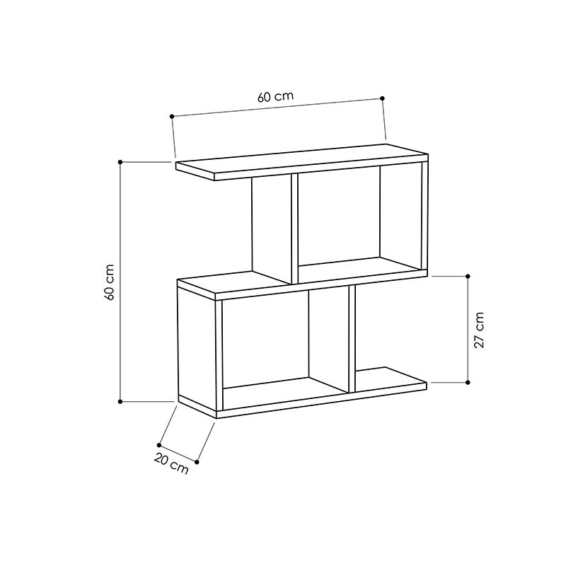 Βοηθητικό τραπέζι Homemania pakoworld χρώμα ανθρακί 60x20x60εκ pakoworld