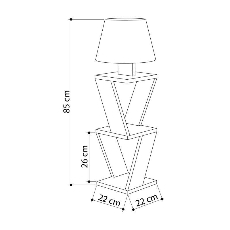 Φωτιστικό δαπέδου PWL-1231 pakoworld Ε27 λευκό 22x22x85εκ pakoworld