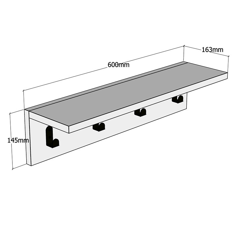 Κρεμάστρα Mulan pakoworld χρώμα καρυδί 60x16x14.5εκ pakoworld