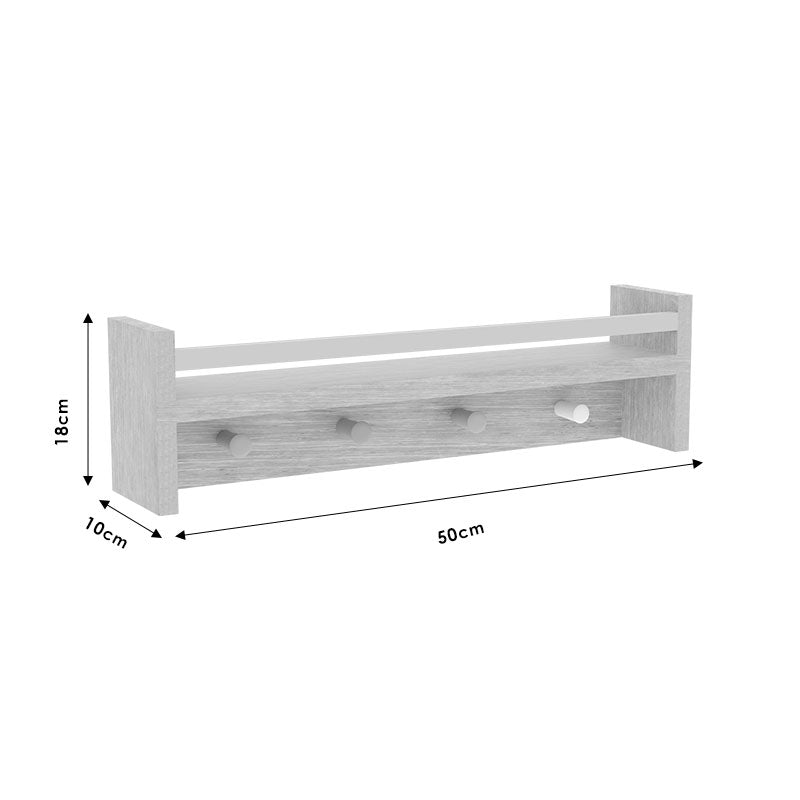 Κρεμάστρα Dorian pakoworld φυσικό-ροζ 50x10x18εκ pakoworld