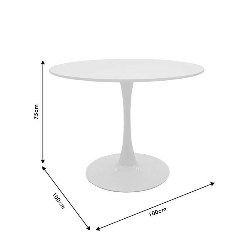 Τραπέζι Balou pakoworld MDF μαύρο Φ100x75εκ pakoworld