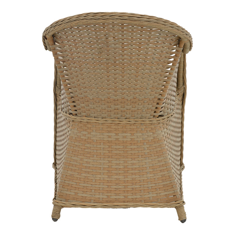 Πολυθρόνα κήπου Hadrian pakoworld rattan καφέ- textilene μπεζ 57x70x85εκ pakoworld