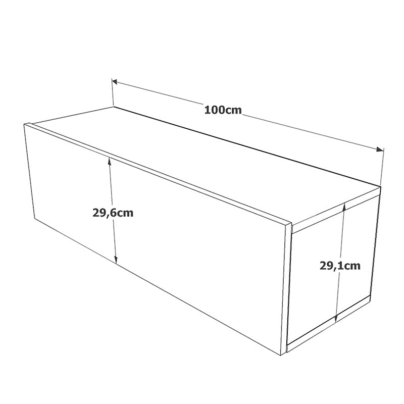 Έπιπλο τηλεόρασης επιτοίχιο Serit pakoworld sonoma 100x31.6x29.6εκ pakoworld