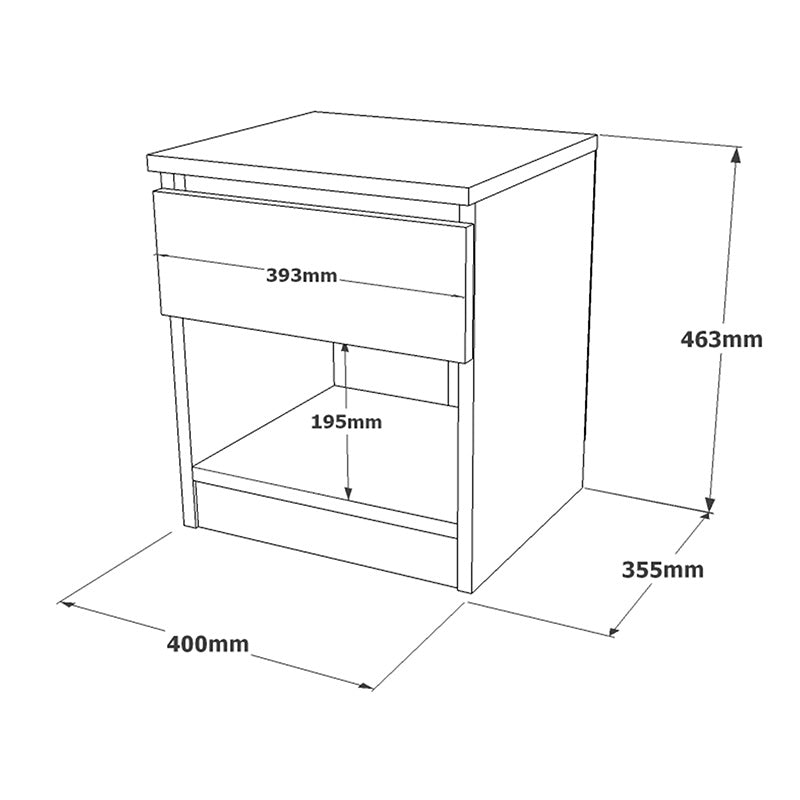 Κομοδίνο Complete pakoworld γκρι antique-wenge 40x35.5x46εκ pakoworld