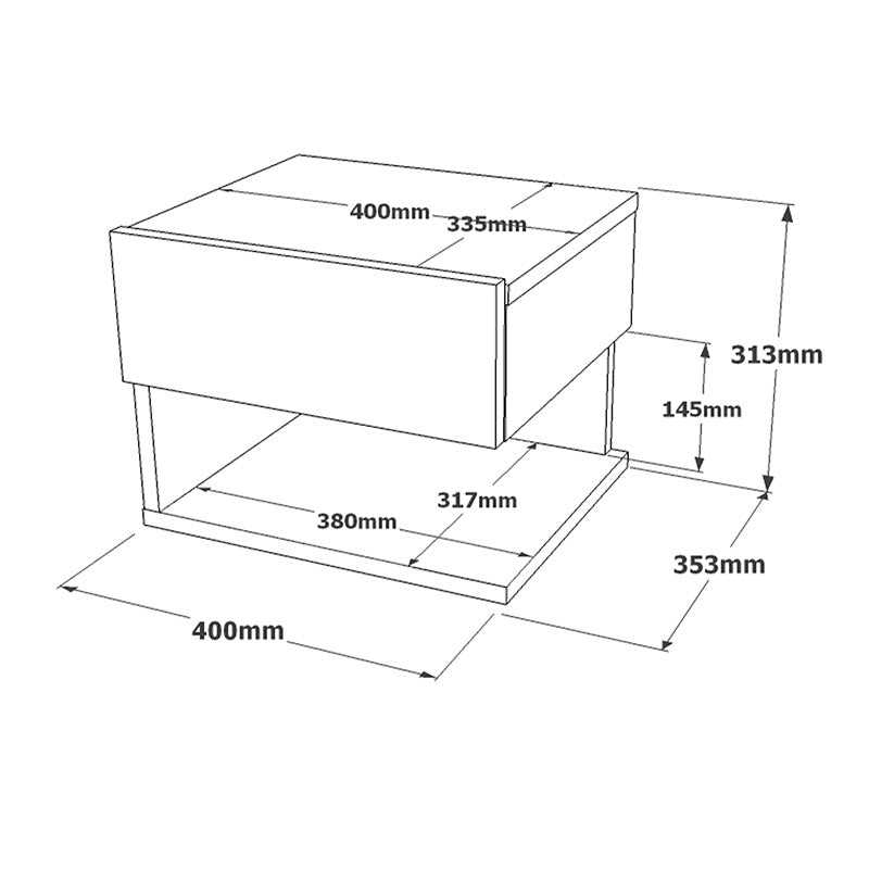 Κομοδίνο Conquer pakoworld επιτοίχιο γκρι antique 40x35x31εκ pakoworld