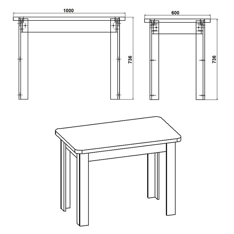 Τραπέζι Celeste pakoworld λευκό 100x60x73.5εκ pakoworld