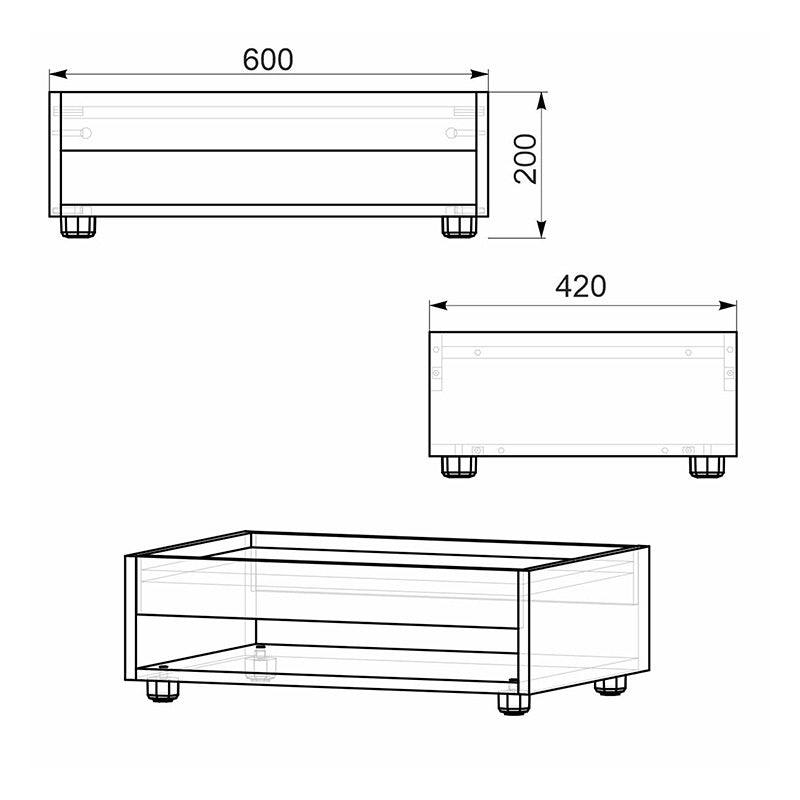 Τραπέζι σαλονιού Willa pakoworld sonoma-λευκό 60x42x20εκ pakoworld