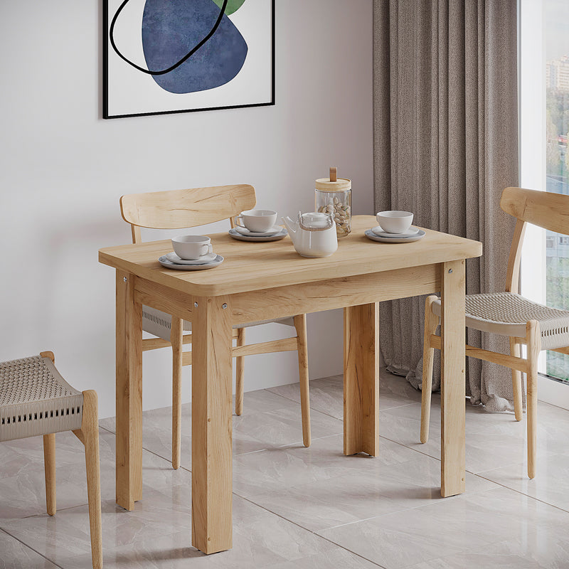 Τραπέζι Celeste pakoworld μελαμίνης σε oak απόχρωση 100x60x73.5εκ pakoworld