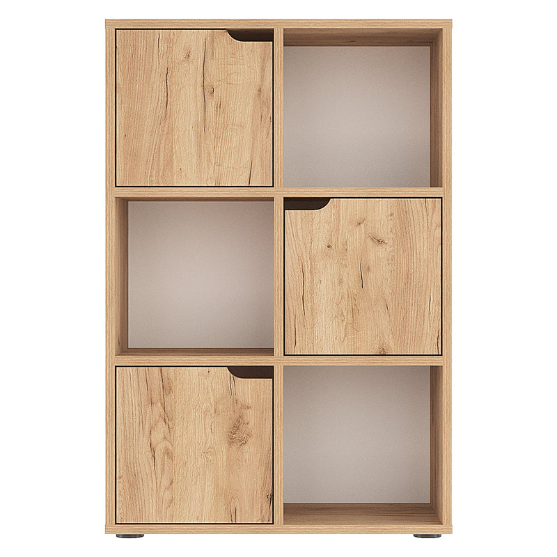 Βιβλιοθήκη Bookel pakoworld μελαμίνης σε oak απόχρωση 59.5x27.5x89εκ pakoworld