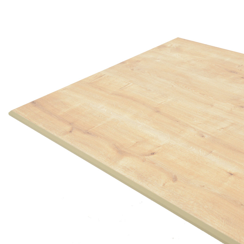 Τραπέζι Dinny pakoworld oak mdf-μαύρο μέταλλο 180x90x75εκ pakoworld