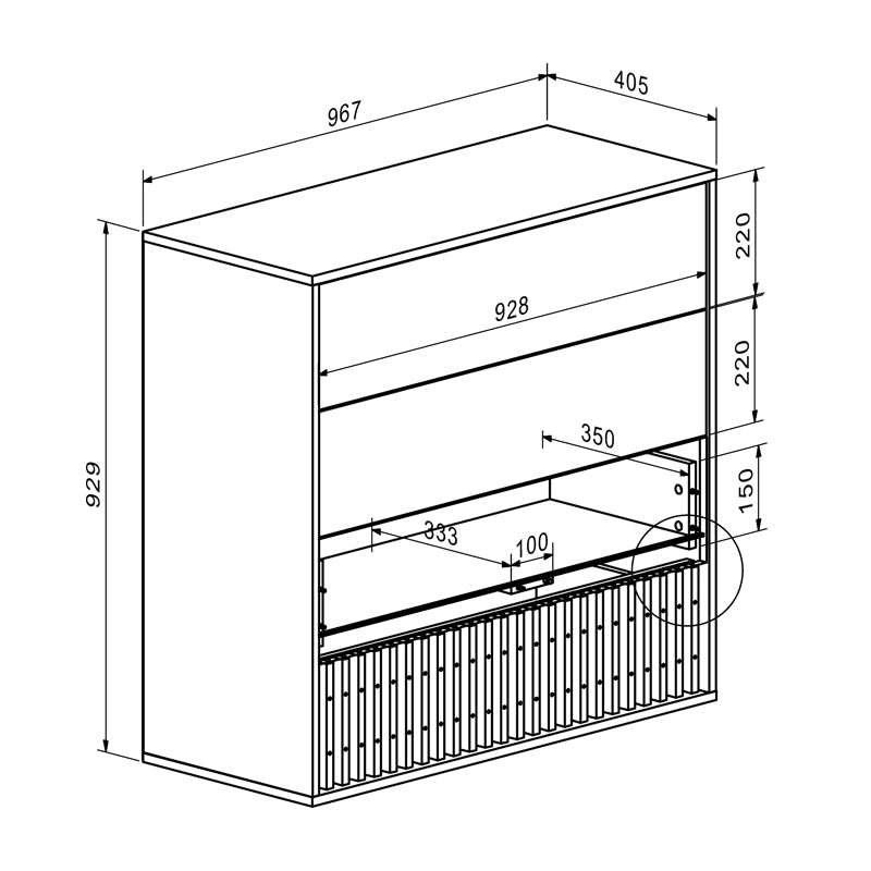 Συρταριέρα Bruse pakoworld μελαμίνη σε sonoma-oak απόχρωση 96.7x40.5x92.9εκ pakoworld