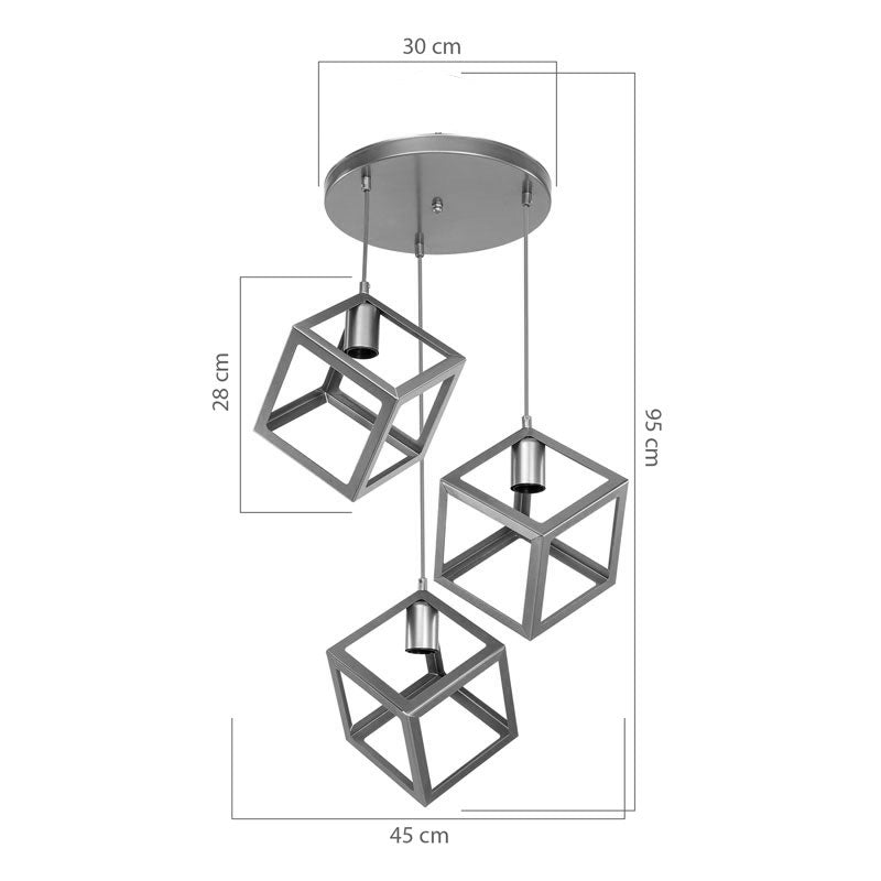 Φωτιστικό οροφής τρίφωτο Deepora pakoworld Ε27 χρυσό 30x80x80εκ pakoworld