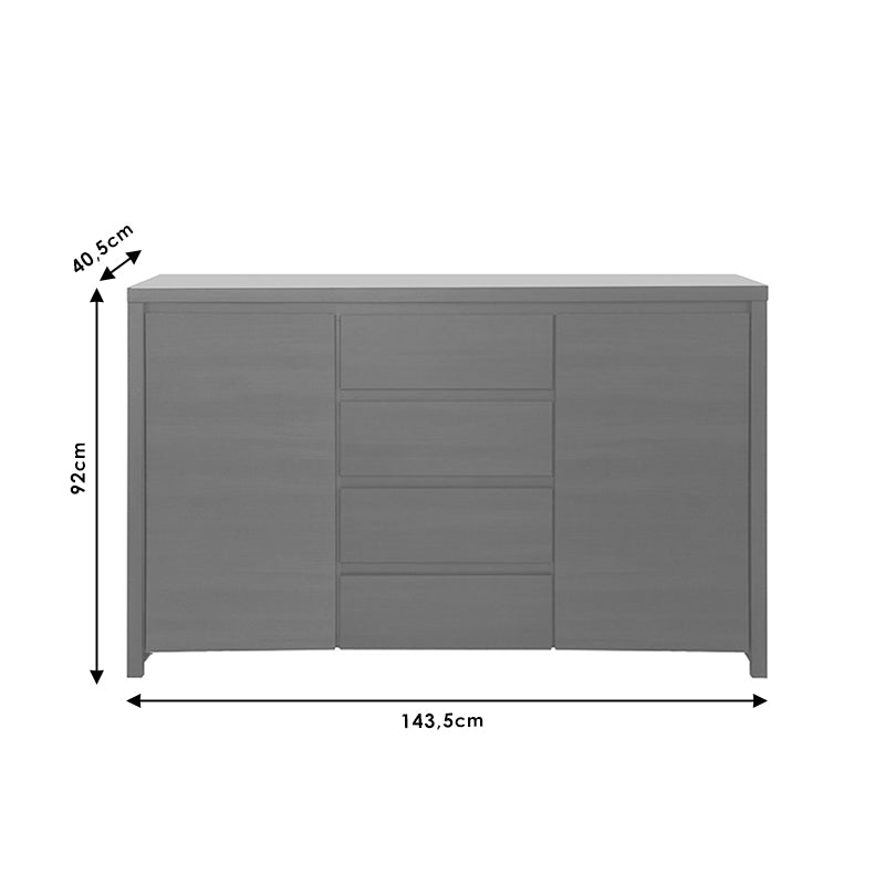 Μπουφές Selina pakoworld wenge 143.5x40.5x92εκ pakoworld