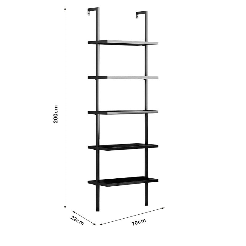 Βιβλιοθήκη Harris pakoworld μαύρο 70x22x200εκ pakoworld