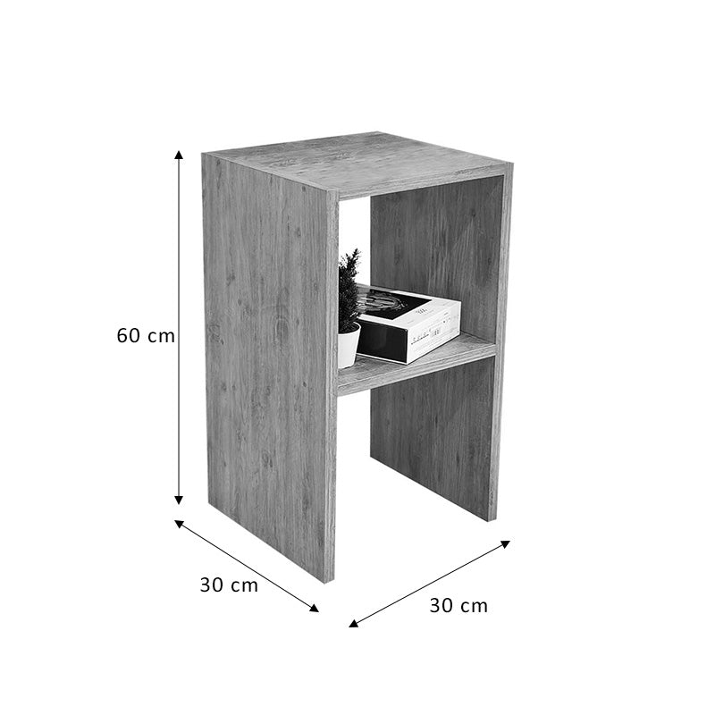 Βοηθητικό τραπέζι Leofric pakoworld μελαμίνης oak 30x30x60εκ pakoworld