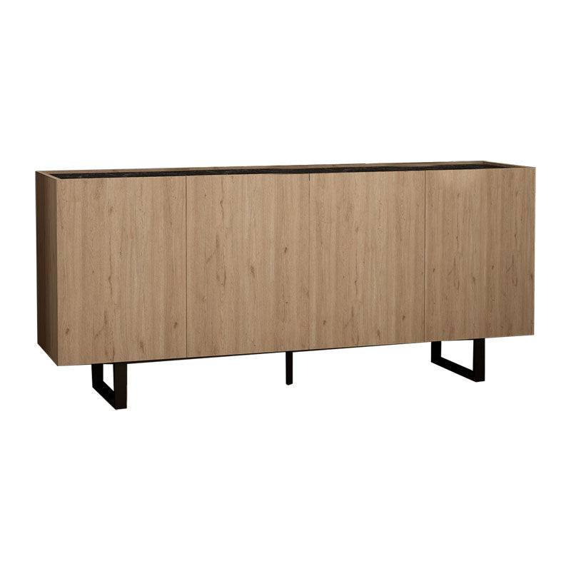 Μπουφές Kioubo pakoworld μελαμίνης oak-μαύρο 180x42x80εκ pakoworld