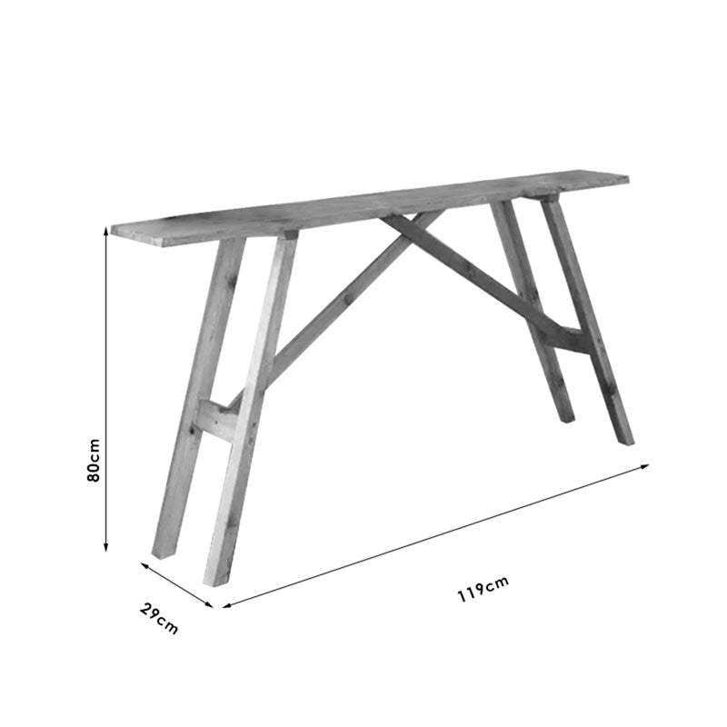 Κονσόλα Roosevelt pakoworld καρυδί ξύλο πεύκου 35mm καρυδί 119x29x80εκ pakoworld