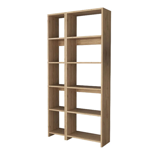 Βιβλιοθήκη Well PW σε oak απόχρωση 77x22x160εκ