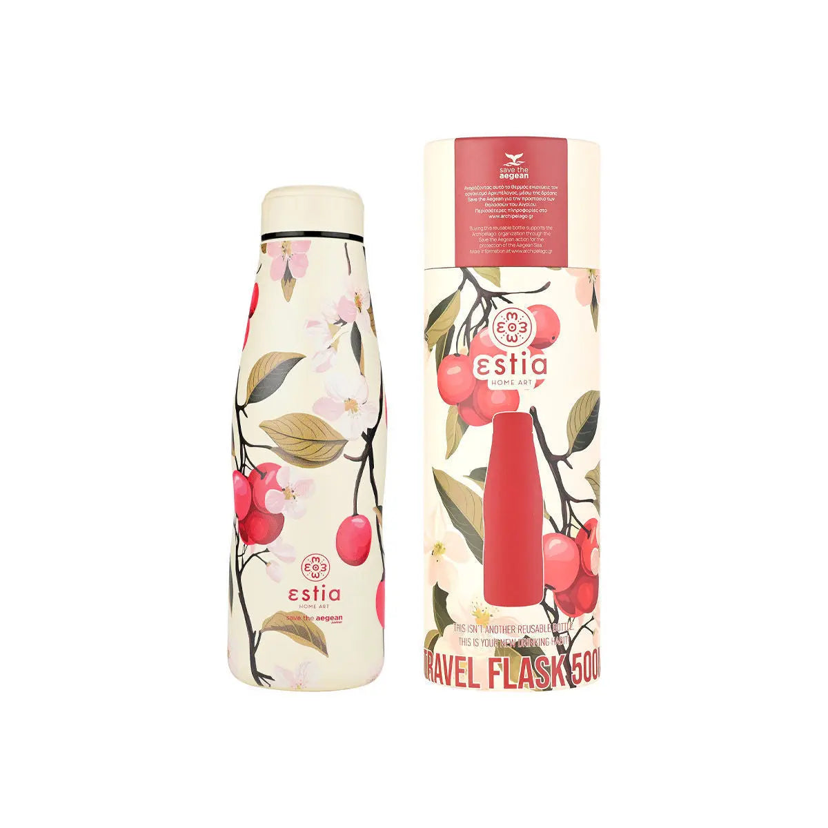 ΘΕΡΜΟΣ ESTIA TRAVEL FLASK SAVE THE AEGEAN 500ml SAKURA WHISPER