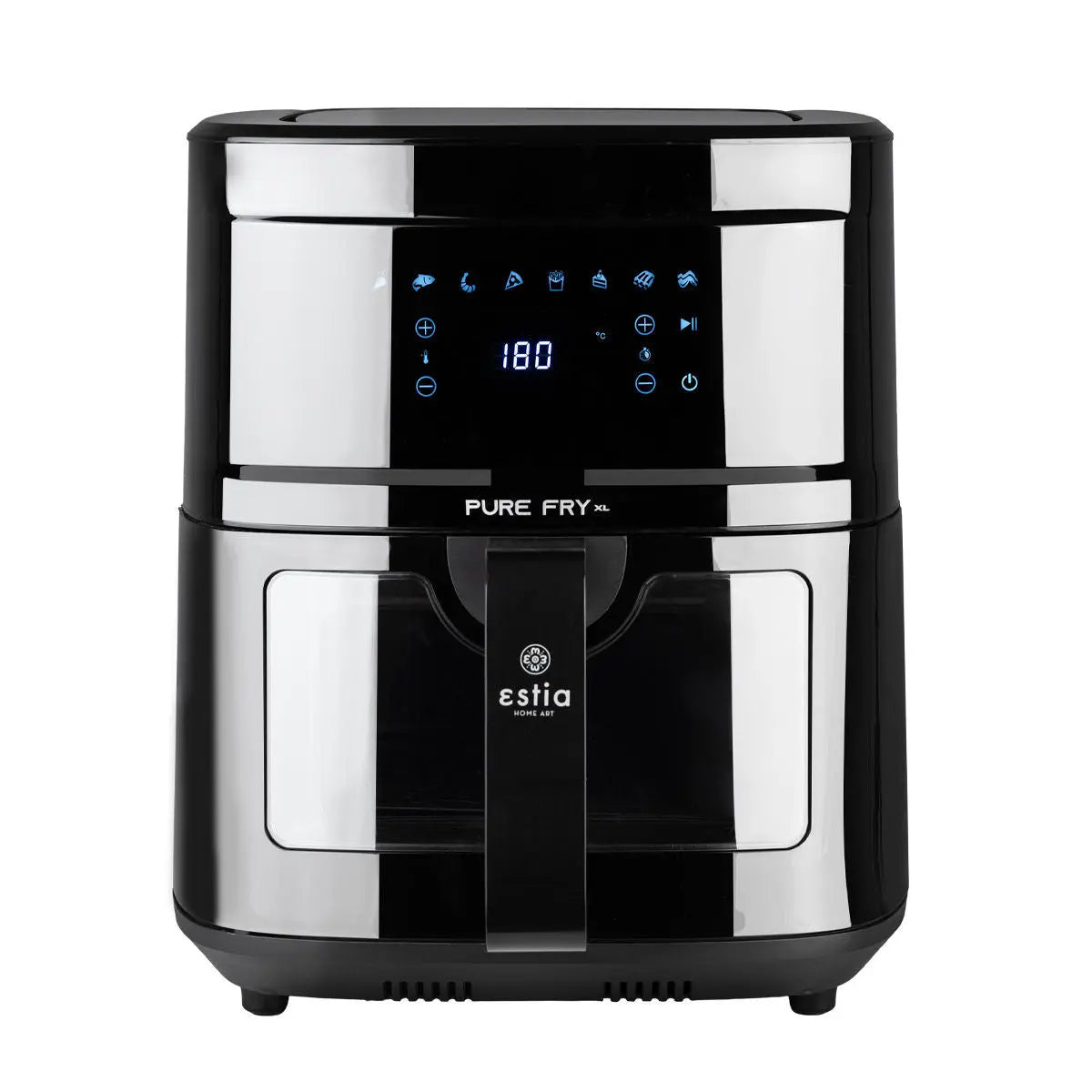 ΦΡΙΤΕΖΑ ΑΕΡΟΣ ESTIA PURE FRY XL 1700w 9.1lt ME ΨΗΦΙΑΚΗ ΟΘΟΝΗ & 8 ΠΡΟΓΡΑΜΜΑΤΑ ΜΑΥΡΟ