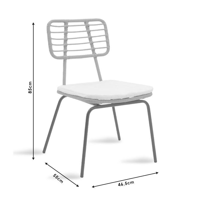 Τραπεζαρία Naoki-Kliton A σετ 7τεμ pakoworld μαύρο μέταλλο και ανθρακί αλουμίνιο 150x80x74εκ pakoworld