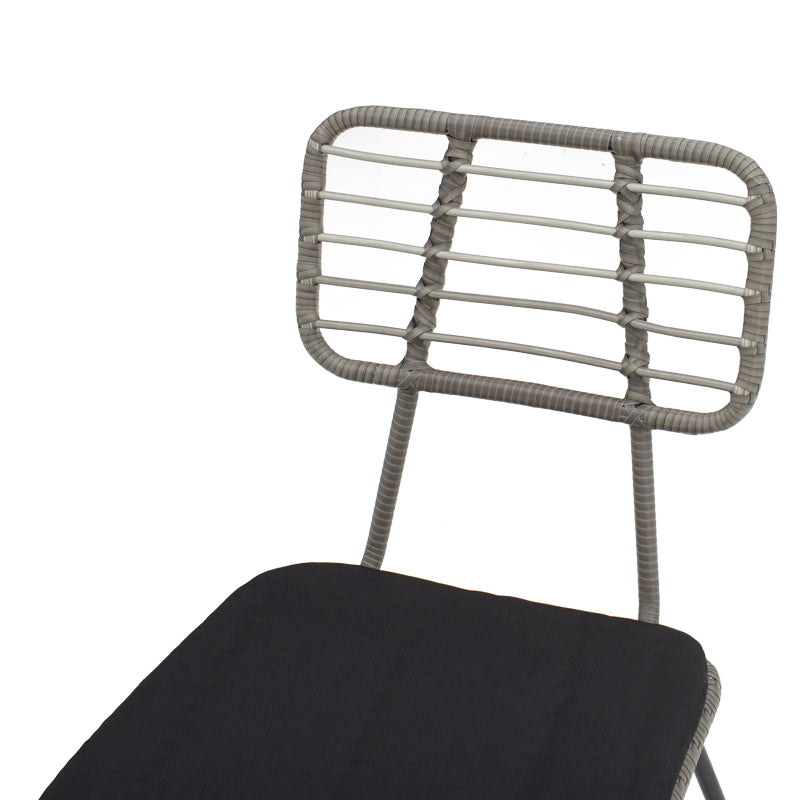 Τραπεζαρία Naoki-Kliton A σετ 7τεμ pakoworld μαύρο μέταλλο και ανθρακί αλουμίνιο 150x80x74εκ pakoworld