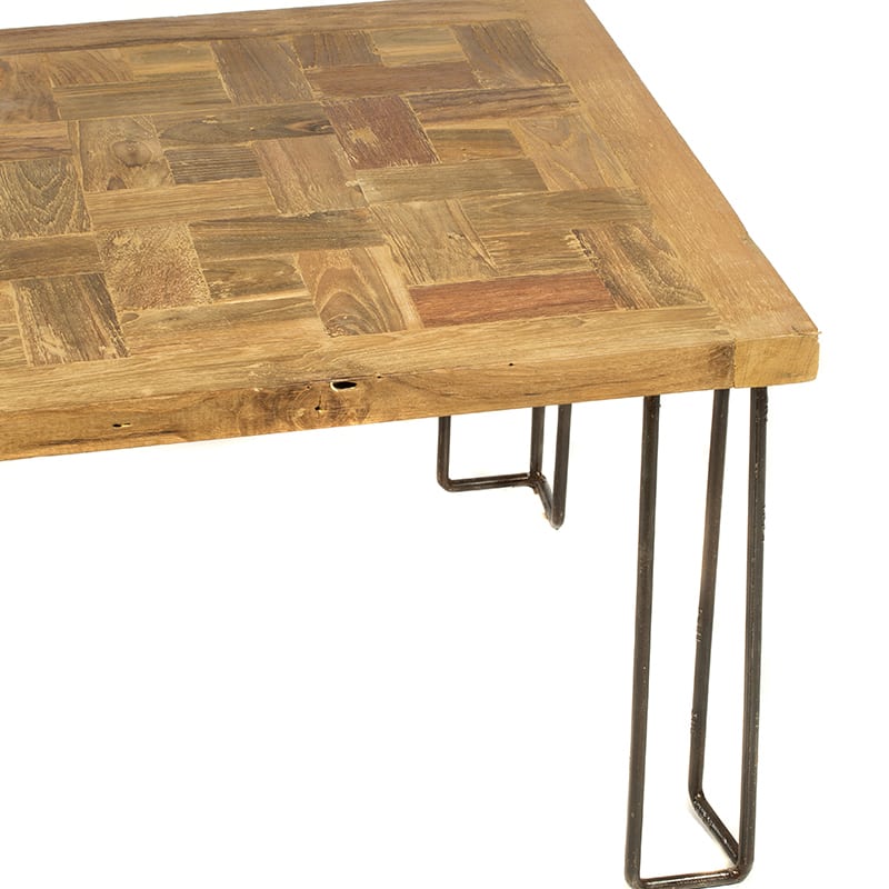 Artekko Singer Ξύλινο Τραπέζι Σαλονιού  με Σιδερένια Πόδια 120cm ARTEKKO