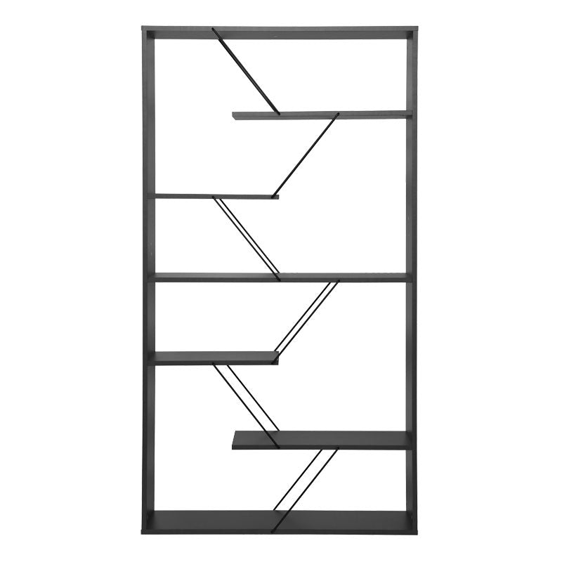 Βιβλιοθήκη Tars pakoworld ανθρακί-μαύρο 84x24x157εκ pakoworld