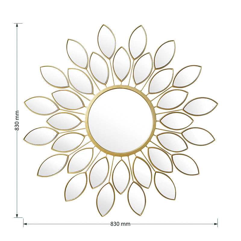 Καθρέπτης Flower pakoworld χρυσό 83x2.5x83εκ pakoworld