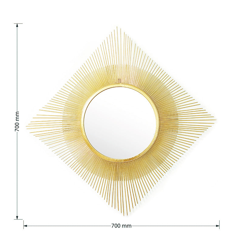 Καθρέπτης Sunshine pakoworld χρυσό 70x3x70εκ pakoworld