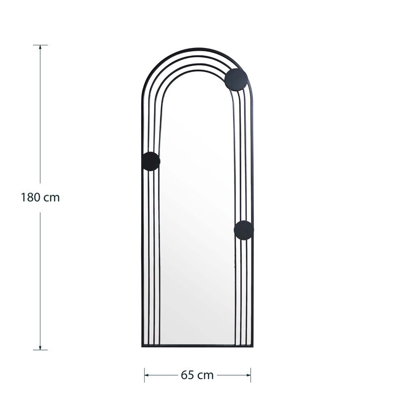 Καθρέπτης Derway pakoworld μαύρο 65x2x180εκ pakoworld