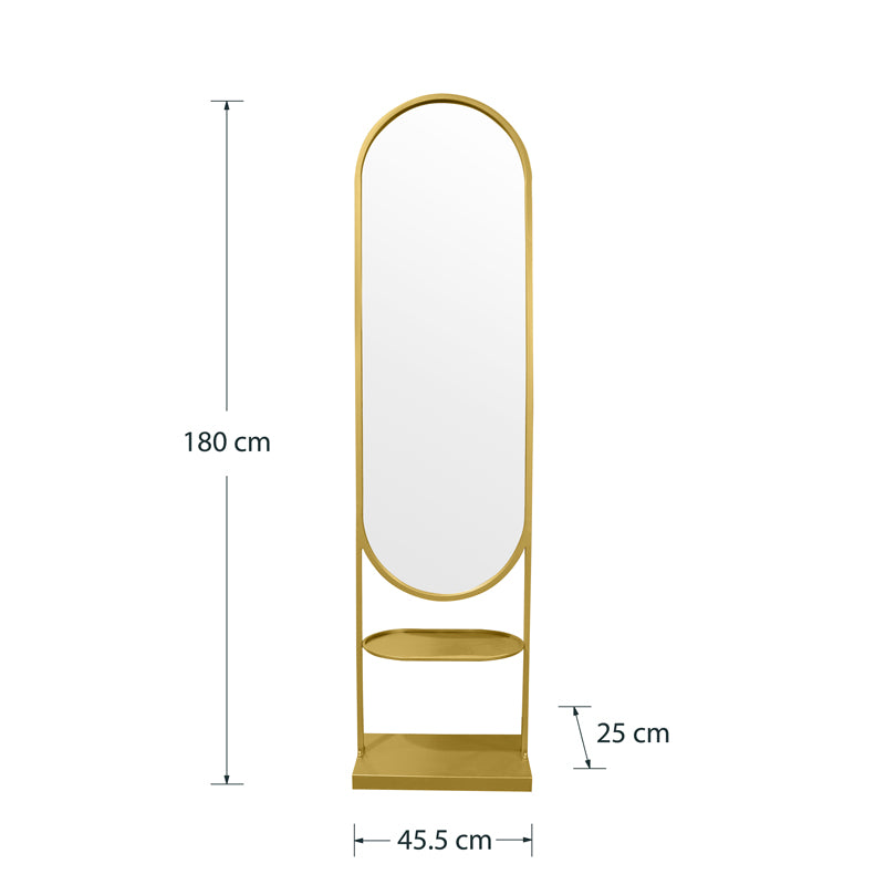 Καθρέπτης Anelsa pakoworld χρυσό 45.5x25x180εκ pakoworld