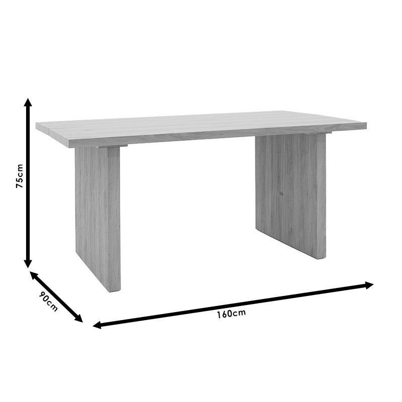 Tραπέζι Sunniva pakoworld MDF sonoma 160x90x75εκ pakoworld