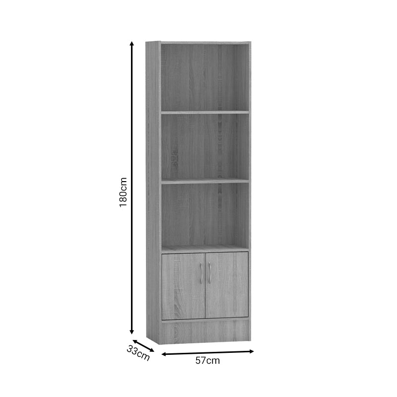 Βιβλιοθήκη Negan pakoworld sonoma μελαμίνης 57x33x180εκ pakoworld