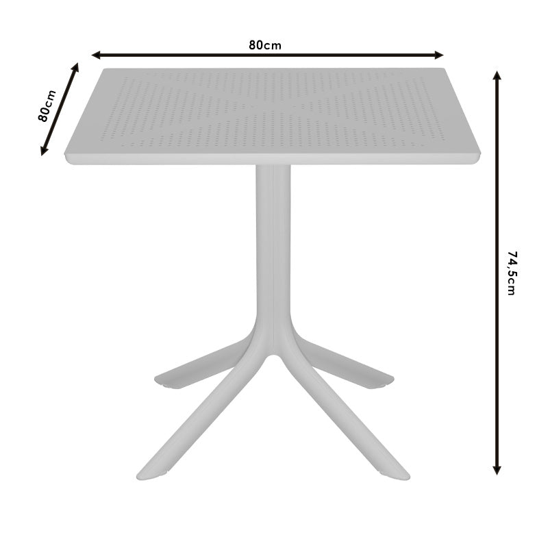 Τραπέζι Groovy pakoworld PP cappucino 80x80x74.5εκ pakoworld