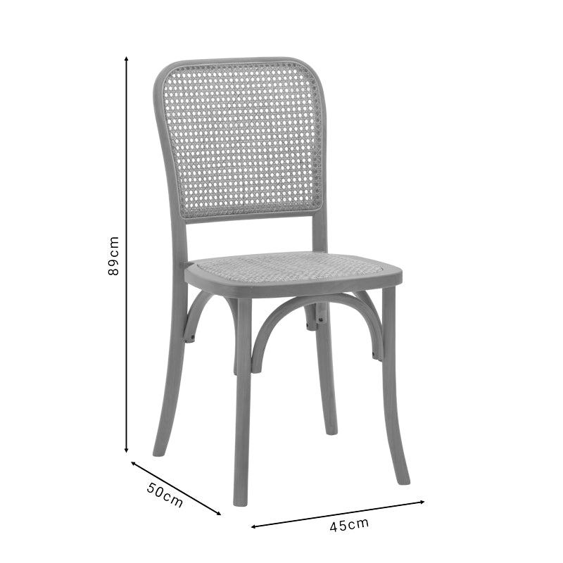 Καρέκλα Kalliope pakoworld φυσικό ξύλο οξιάς-φυσικό rattan 45x50x89εκ pakoworld