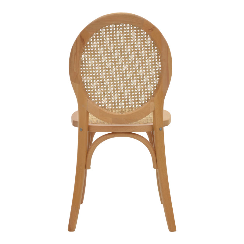 Καρέκλα Camil pakoworld φυσικό ξύλο οξιάς-φυσικό rattan 45x50x94εκ pakoworld