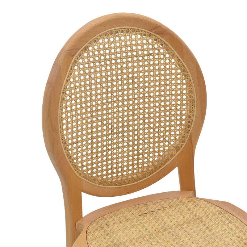 Καρέκλα Camil pakoworld φυσικό ξύλο οξιάς-φυσικό rattan 45x50x94εκ pakoworld