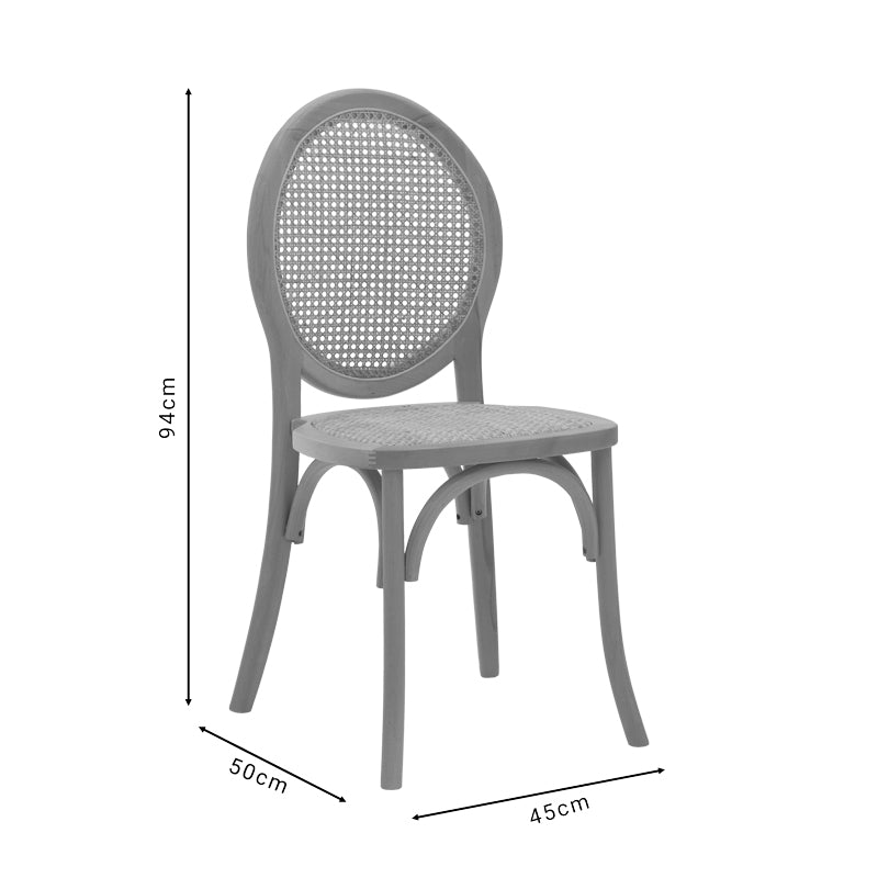 Καρέκλα Camil pakoworld φυσικό ξύλο οξιάς-φυσικό rattan 45x50x94εκ pakoworld